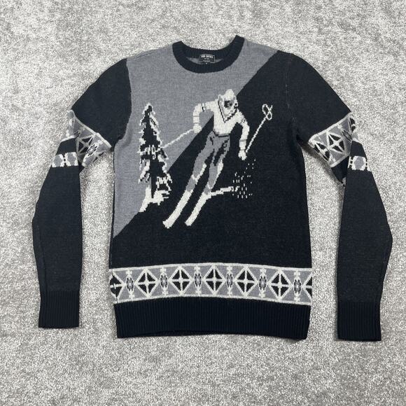 Todd Synder Sweater Mens Small Merino Wool Ski Retro Fair Isle Winter Graphic - Picture 1 of 12